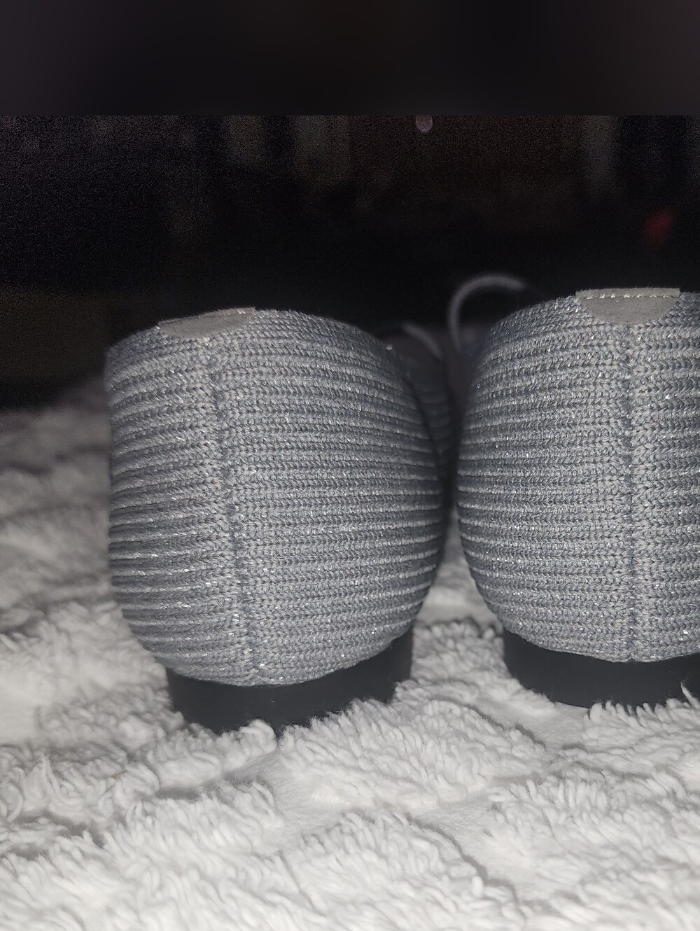 Vivaia "Margot" Silvery Gray Mary Jane Knit Flats, Size 7.5 - Picture 6 of 9